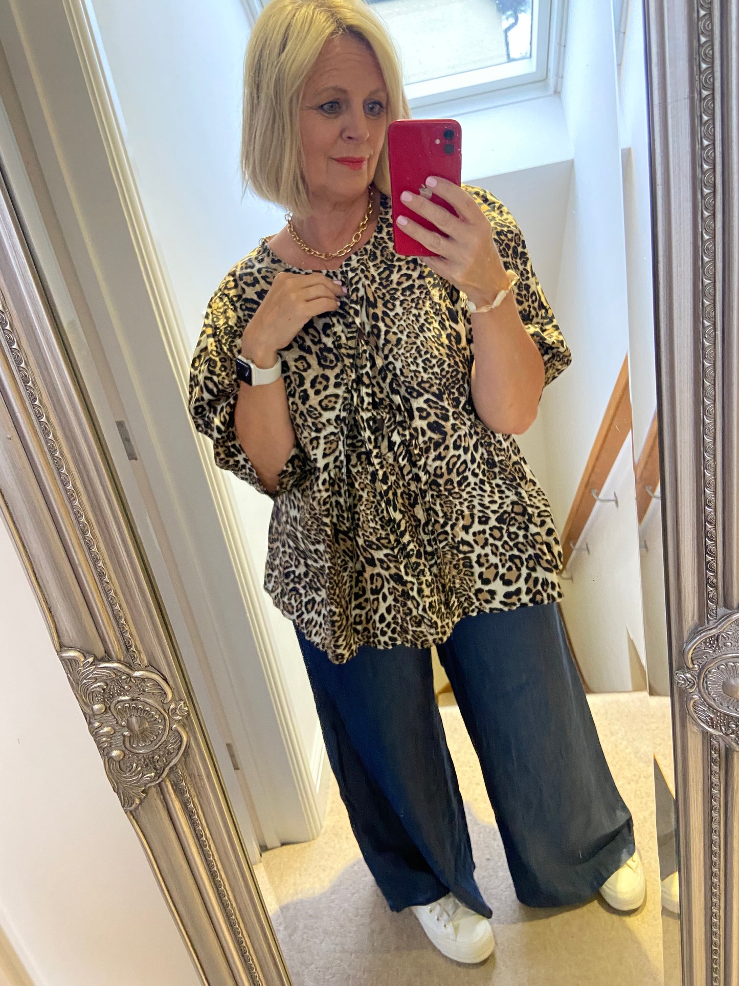 Animal Print Tie Top