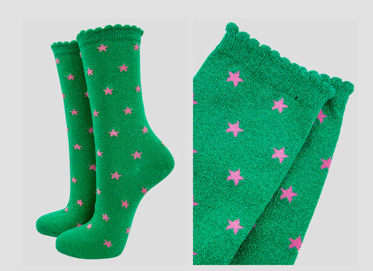 Star Struck Glitter Socks